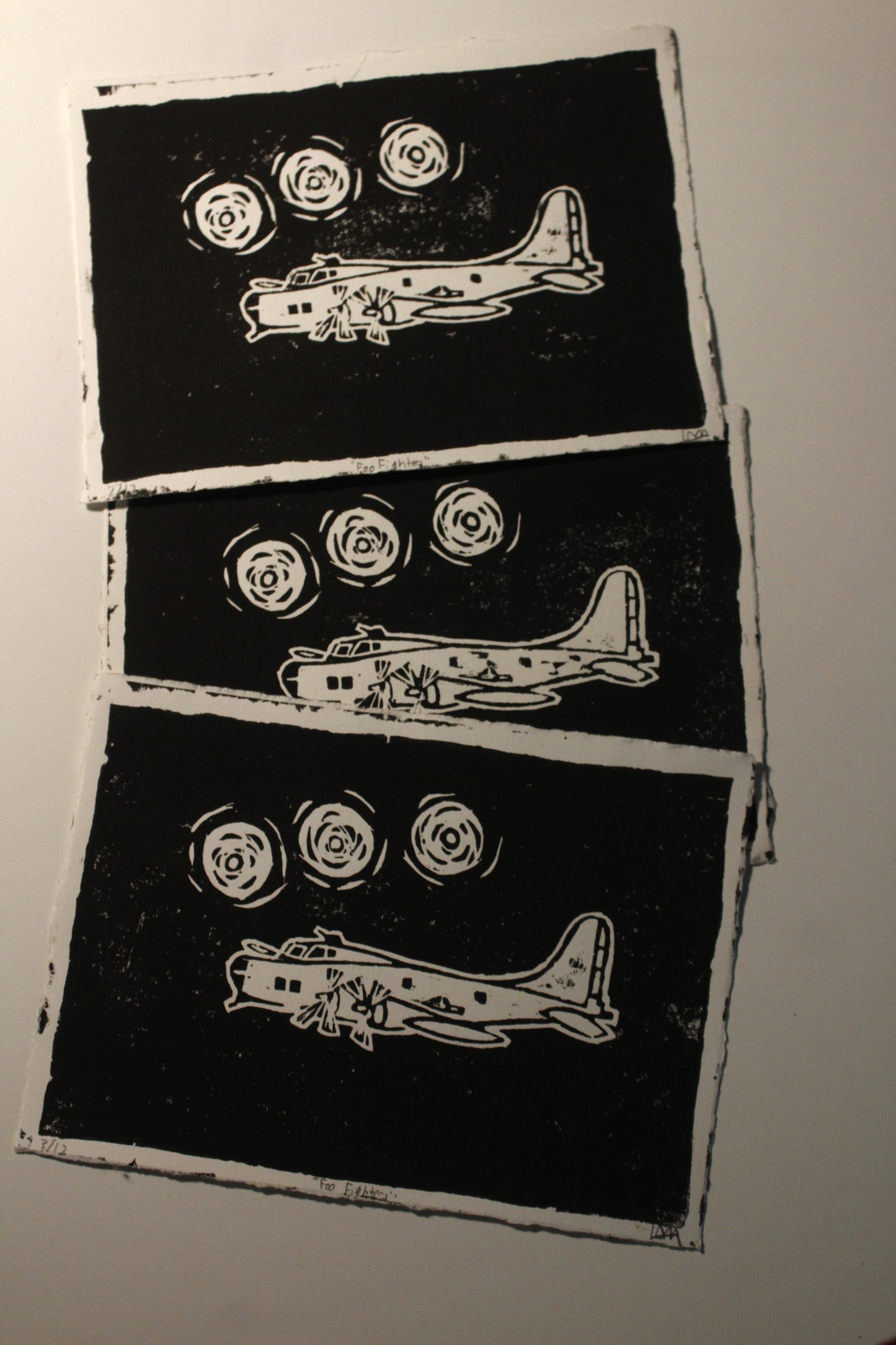 "Foo Fighters" Linocut Print (B Grade)