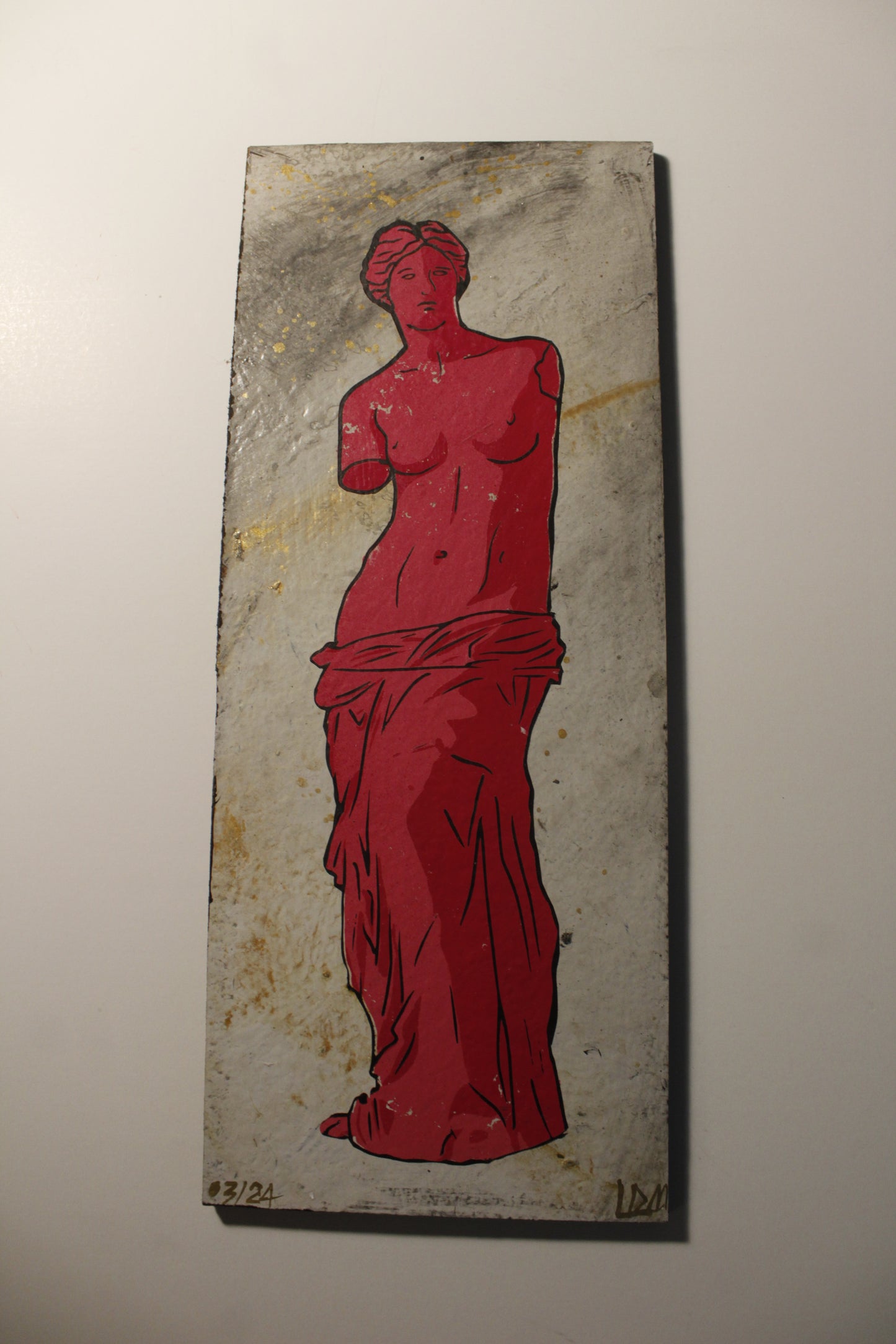 Aphrodite Statue Masonite Painting Pink Variant