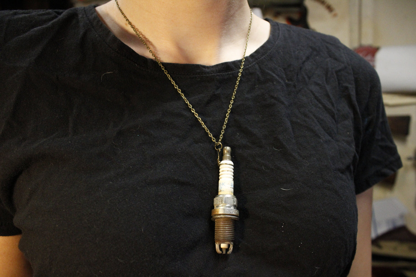 Post Apocalyptic Spark Plug Necklace Mad Max inspired Jewelry